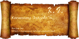 Kenessey István névjegykártya
